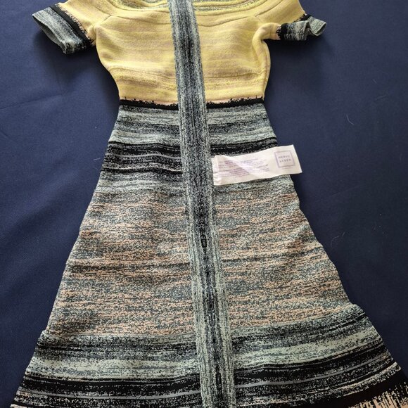 Herve Leger Liza Bandage Dress in Sunset Combo - Picture 2 of 5